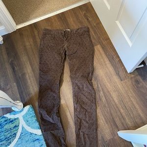 FP Floral straight leg corduroys.